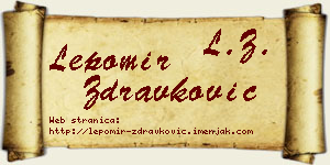 Lepomir Zdravković vizit kartica